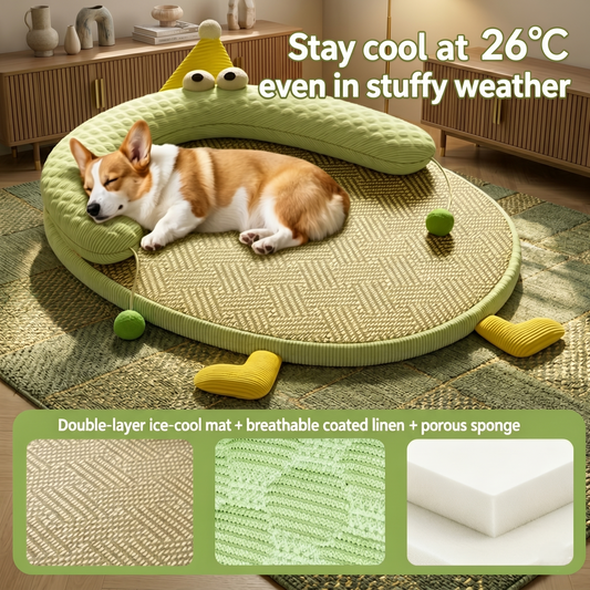 Cute Cartoon Cooling Pet Bed for Dogs &amp; Cats