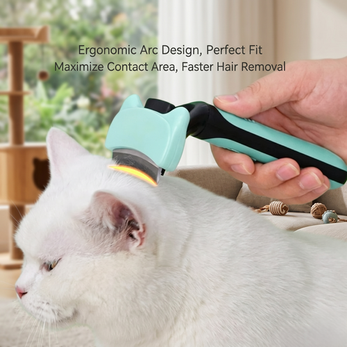 Pet Grooming Deshedding Brush – Efficient Hair Removal Tool for Cats &amp; Dogs