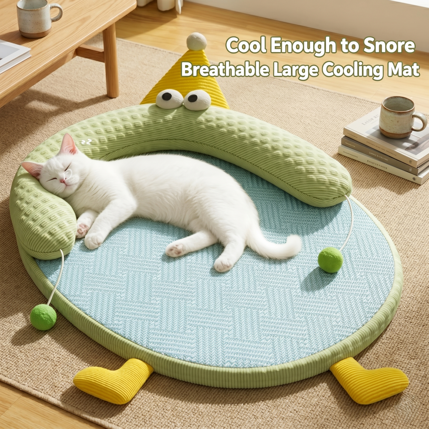Cute Cartoon Cooling Pet Bed for Dogs &amp; Cats