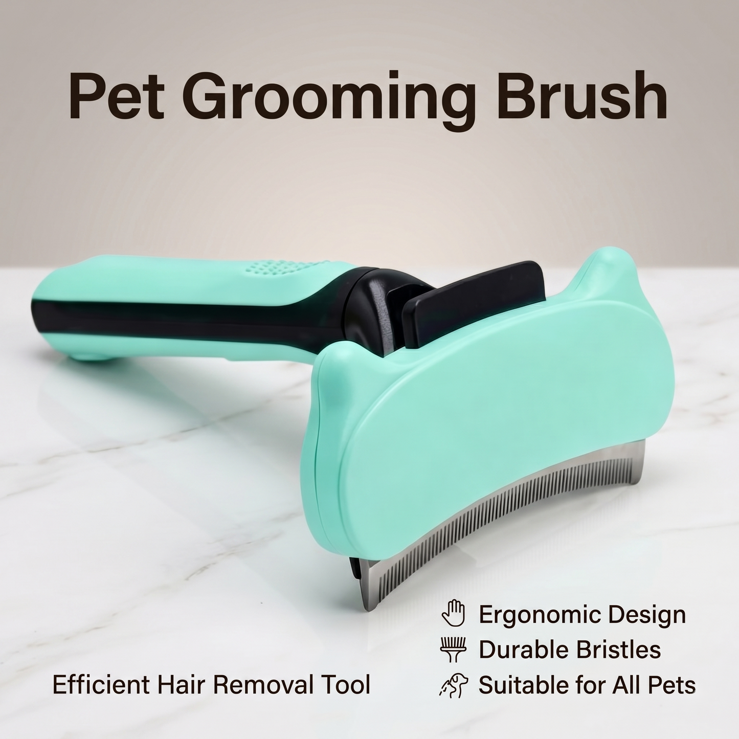 Pet Grooming Deshedding Brush – Efficient Hair Removal Tool for Cats &amp; Dogs