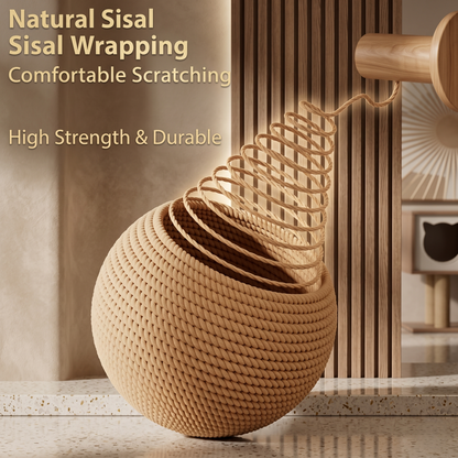 Oversized Sisal Cat Ball Toy – Scratching &amp; Self-Play Toy