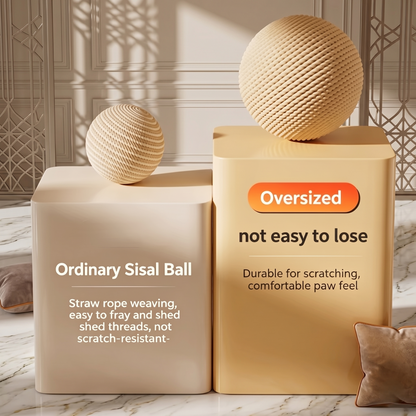 Oversized Sisal Cat Ball Toy – Scratching &amp; Self-Play Toy