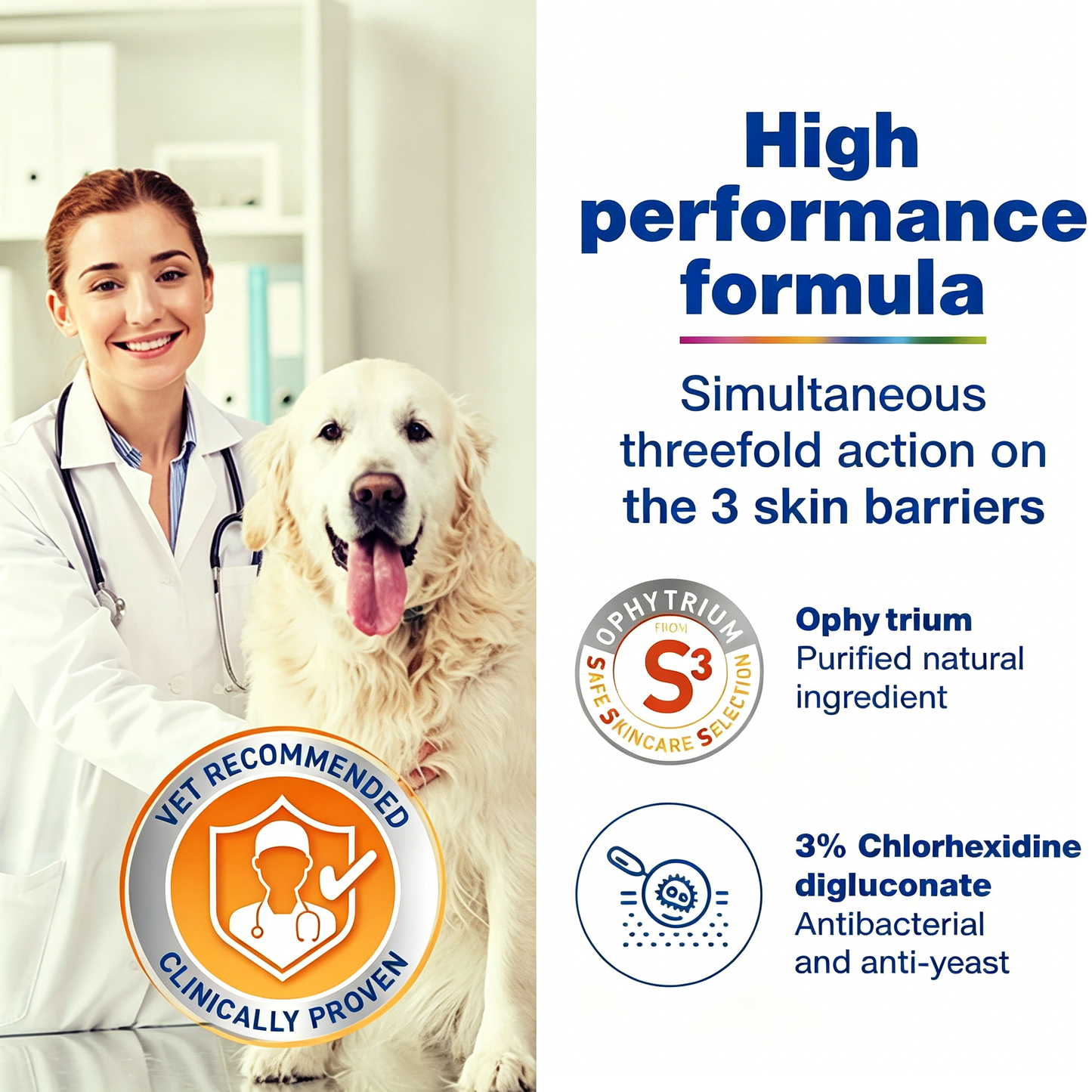 Antibacterial & Anti-Yeast Leave-On Pet Skin Mousse with 3% Chlorhexidine