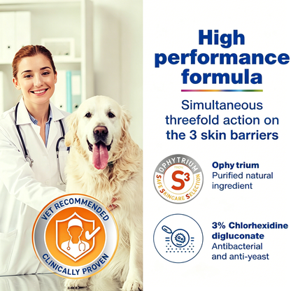 Antibacterial & Anti-Yeast Leave-On Pet Skin Mousse with 3% Chlorhexidine
